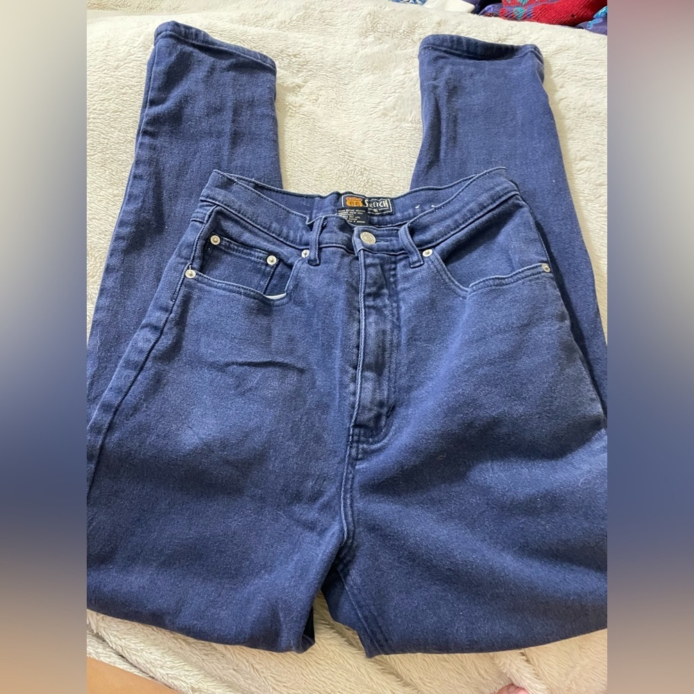 Vintage Route 66 Blue Denim Straight Leg Jeans